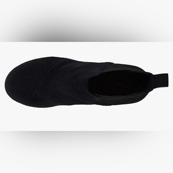 Toms Women’s Kelsey Black Suede Ankle Wedge Booties - Picture 4 of 13